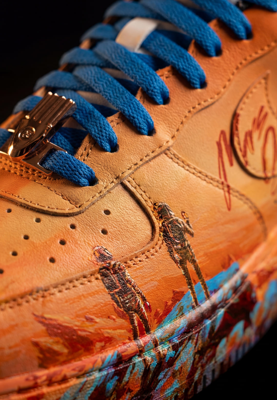 Leather and Painting Details Space Odyssey Mars