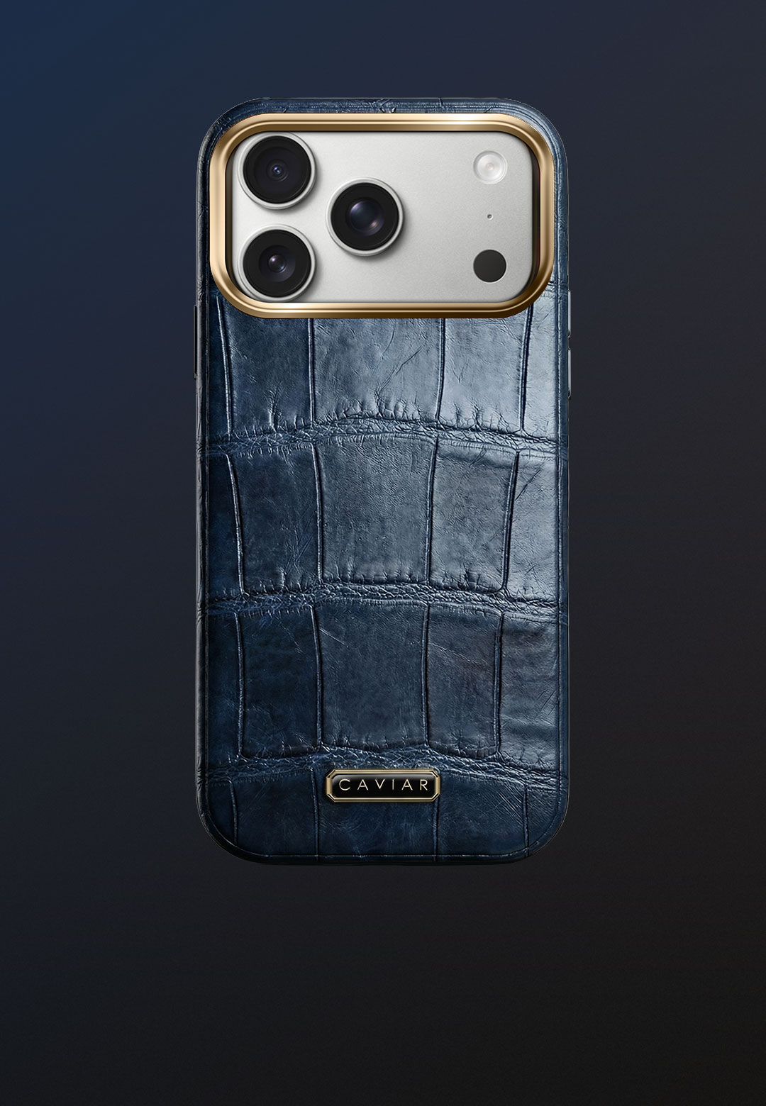 Case with a white body Stellar Blue