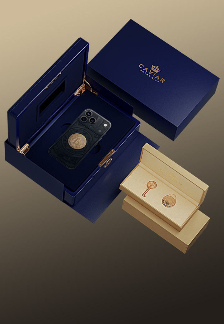 Premium Packaging Bitcoin Black Gold