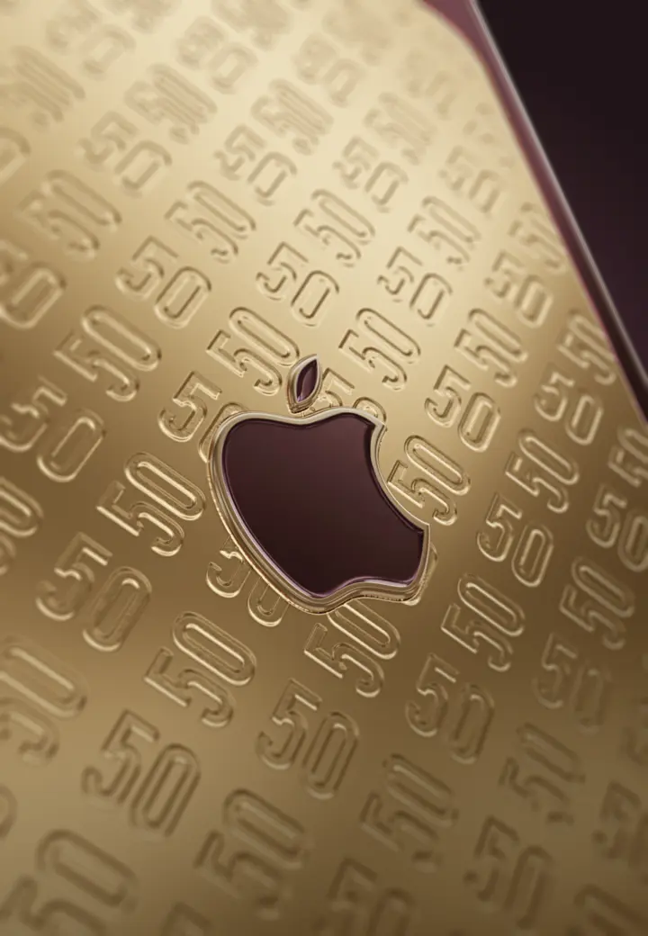 Apple Logo Gold Wine