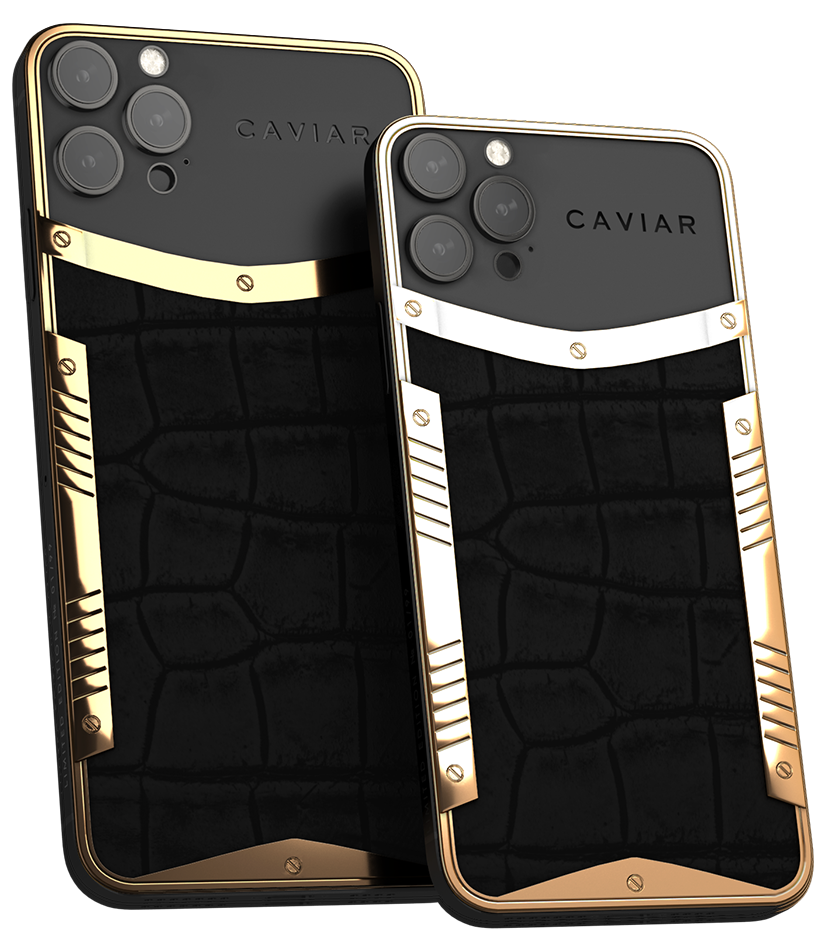 Caviar Iphone 12 Pro Gold Alligator