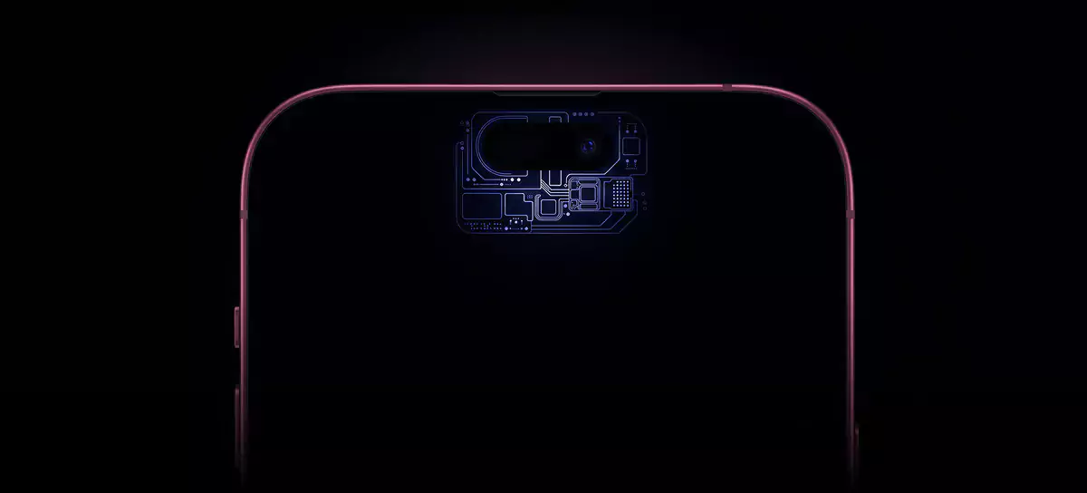 Concept image of a smaller Dynamic Island on the iPhone display